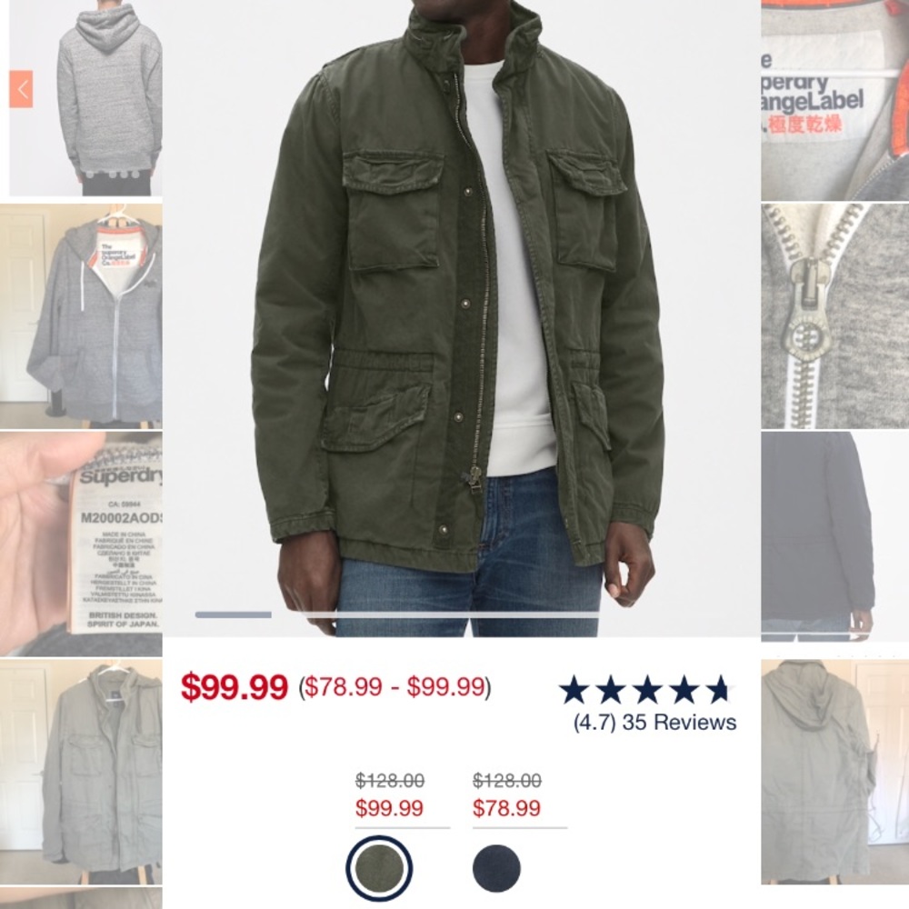 Gap military jacket dark olive - EUC